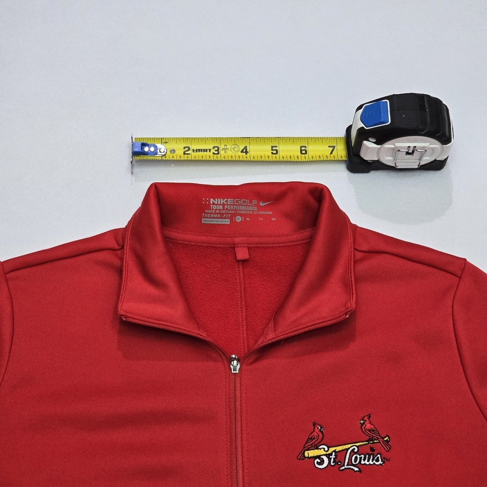 Nike Golf St Louis Cardinals Red Therma-FIT Quarter Zip Pullover Mens XL - Picture 15 of 16